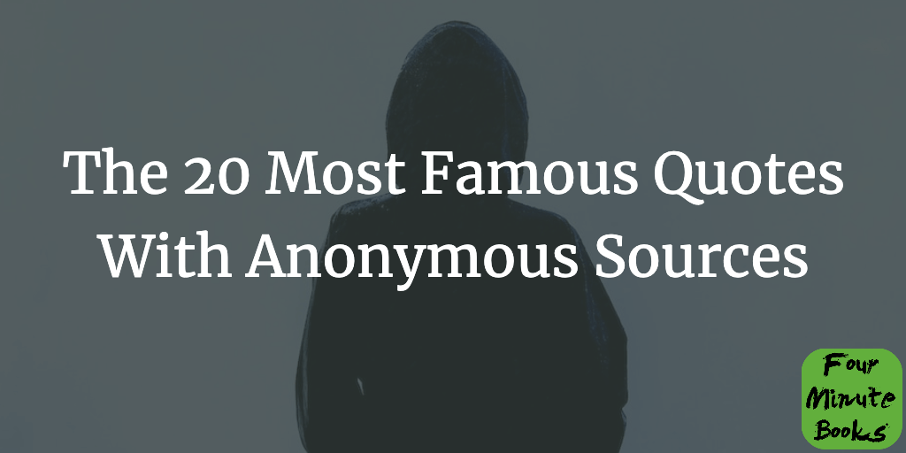 Top 20 Famous Anonymous Quotes Cover